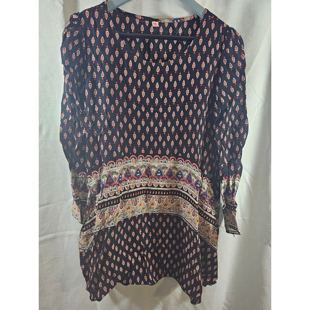 Handsome & Honey Women’s Paisley Blouse Top Size XL